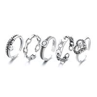 Ezüst ékszer Finger Ring, 925 Ezüst, galvanizált, Állítható & utánzás Thaiföld Silver & különböző stílusokat a választás, ezüst, Által értékesített PC