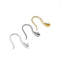 925 Sterling Silver Hook Earwire plated DIY 3.50mm Sold By Pair