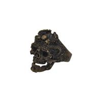 Brass Finger Ring, Skull, Antique finish, different size for choice & for man & blacken, original color, Sold By PC