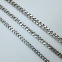 Stainless Steel Curb Chain, 304 Stainless Steel, electrolyzation, different size for choice, original color, 100m/Lot, Sold By Lot