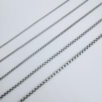 Stainless Steel Box Chain, 304 Stainless Steel, electrolyzation, different size for choice, original color, 100m/Lot, Sold By Lot