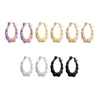 Acier inoxydable Levier Retour Earring, Acier inoxydable 304, bijoux de mode & pour femme, plus de couleurs à choisir, 19.5x21x4mm, Vendu par paire