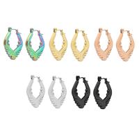 Acier inoxydable Levier Retour Earring, Acier inoxydable 304, bijoux de mode & pour femme, plus de couleurs à choisir, 20x24x2mm, Vendu par paire