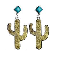Earring Jewelry, Tibetan Style, with turquoise & Cowhide, fashion jewelry, more colors for choice, 70mm, 2Pairs/Bag, Sold By Bag