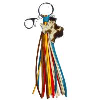 Sleutelhanger, Zinc Alloy, met Microfiber PU & Koeienhuid, mode sieraden & voor vrouw, meer kleuren voor de keuze, 220mm, 2pC's/Bag, Verkocht door Bag