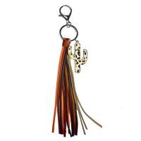 Schlüsselanhänger, Zinklegierung, mit Mikrofaser PU & Kuhhaut, plattiert, Modeschmuck & für Frau, keine, 220mm, 2PCs/Tasche, verkauft von Tasche