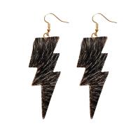 Earring Jewelry, Cowhide, with Brass, fashion jewelry & for woman, more colors for choice, 80mm, 2Pairs/Bag, Sold By Bag