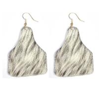 Earring Jewelry Cowhide with Brass fashion jewelry & for woman 68.60mm Sold By Bag
