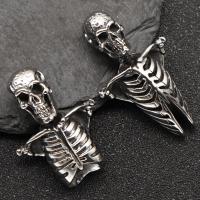 Stainless Steel Skull Pendants, 316L Stainless Steel, polished, vintage & different styles for choice & for man, original color, 30*52mm,32*43mm, Sold By PC