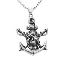 Titanium Steel Necklace Anchor polished fashion jewelry & for man silver color Sold By PC