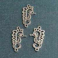 Stainless Steel Connector, Titanium Steel, Seahorse, polished, DIY, more colors for choice, 11x21mm, Sold By PC
