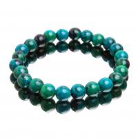 Gemstone Bracelets Chrysocolla fashion jewelry & Unisex Length Approx 8 mm Sold By PC