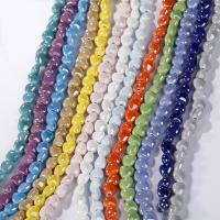 Porcelain Jewelry Beads, Heart, DIY, more colors for choice, 10x10mm, Hole:Approx 2.2mm, Approx 32PCs/Strand, Sold By Strand