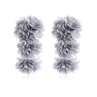 Earring Jewelry Cloth Flower handmade fashion jewelry & for woman Sold By Pair