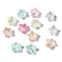 Transparente Acryl-Perlen, Acryl, Stern, DIY, gemischte Farben, 11mm, Bohrung:ca. 2.5mm, 50PCs/Tasche, verkauft von Tasche