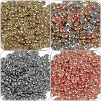Copper Coated Plastic Beads, Flat Round, plated, DIY, more colors for choice, 6mm, Hole:Approx 1mm, 100PCs/Bag, Sold By Bag