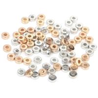 Copper Coated Plastic Beads, Flat Round, plated, DIY, more colors for choice, 6x2.30mm, Hole:Approx 2.3mm, 100PCs/Bag, Sold By Bag