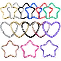 Stainless Steel Nose Piercing Jewelry, 316L Stainless Steel, Vacuum Plating, different styles for choice, more colors for choice, 8mm, 10Bags/Lot, Sold By Lot