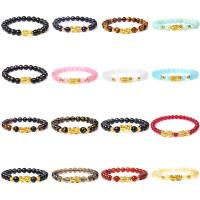 Gemstone Bracelets, with Tibetan Style, polished, different materials for choice & Unisex, more colors for choice, Length:19 cm, Sold By PC