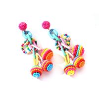 Acrylic Jewelry Earring Zinc Alloy with Acrylic fashion jewelry & for woman multi-colored nickel lead & cadmium free Sold By Pair