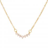 Zinc Alloy Jewelry Necklace plated fashion jewelry & for woman & with rhinestone Length 48 cm Sold By PC
