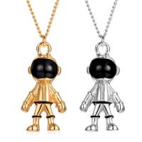Tibetan Style Jewelry Necklace, Robot, plated, fashion jewelry & for woman & enamel, more colors for choice, 20mm, Length:60 cm, Sold By PC