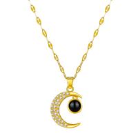 Zinc Alloy smykker halskæde, forgyldt, mode smykker & for kvinde & emalje & med rhinestone, flere farver til valg, Længde 37 cm, Solgt af PC