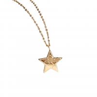 Stainless Steel Jewelry Necklace 304 Stainless Steel with 5cm extender chain Star Vacuum Ion Plating for woman golden Length Approx 42 cm Sold By PC