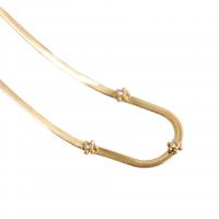 Edelstahl Schmuck Halskette, 304 Edelstahl, mit Verlängerungskettchen von 5cm, Blume, für Frau & mit Strass, keine, Länge:ca. 37 cm, verkauft von PC