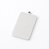 Stainless Steel Tag Charm 304 Stainless Steel Rectangle for Pet Dog & DIY original color Sold By PC