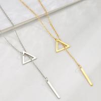Stainless Steel Jewelry Necklace, 304 Stainless Steel, with 1.97inch extender chain, polished, fashion jewelry & for woman, more colors for choice, 11.6*13.3mm,20*1.8mm, Sold Per Approx 17.72 Inch Strand
