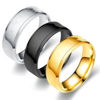 Stainless Steel Finger Ring, 304 Stainless Steel, fashion jewelry & different size for choice & for man, more colors for choice, 6mm, Sold By PC