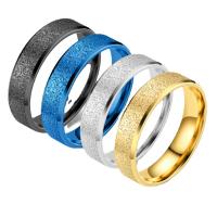 Titanium Steel Finger Ring plated fashion jewelry & Unisex 6mm Sold By PC