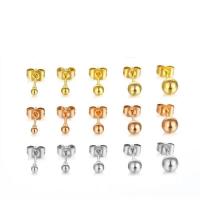 Stainless Steel Stud Earrings 316L Stainless Steel plated fashion jewelry & Unisex Sold By Pair