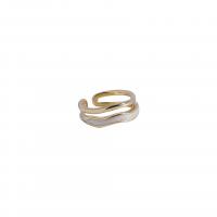 Ring Finger mosiądz, Platerowane w kolorze złota, biżuteria moda & dla kobiety & emalia, bez zawartości niklu, ołowiu i kadmu, 22x22mm, sprzedane przez PC