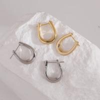 Brass Drop Earring Letter U plated fashion jewelry & for woman nickel lead & cadmium free Sold By Pair