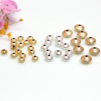 Messing spacer perler, Saucer, forgyldt, du kan DIY & forskellig størrelse for valg & frosted, flere farver til valg, nikkel, bly & cadmium fri, Solgt af PC