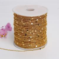 Brass Beading Chains, 18K gold plated, DIY & oval chain, nickel, lead & cadmium free, Sold By m