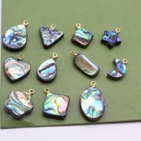 Natural Abalone Shell Pendants with Zinc Alloy handmade Sold By Lot
