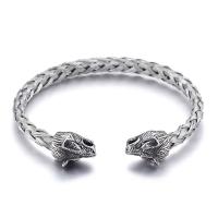 Titanium Steel Bracelet & Bangle, Vacuum Plating, Unisex & open & different styles for choice, more colors for choice, 65mm, Sold By PC