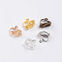 Stainless Steel Clip On Earring Finding, Brass, plated, DIY, more colors for choice, 12mm, 20PCs/Lot, Sold By Lot