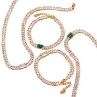Edelstahl Schmuck Halskette, 304 Edelstahl, Modeschmuck & verschiedene Stile für Wahl & Micro pave Zirkonia & für Frau, keine, verkauft von PC