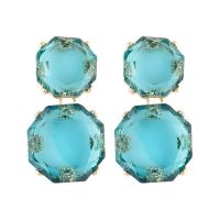 Resin Earring Zinc Alloy with Resin gold color plated fashion jewelry & for woman Sold By Pair