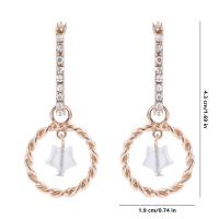 Crystal Earrings Zinc Alloy with Crystal pentagram gold color plated for woman & with rhinestone nickel lead & cadmium free Sold By Pair