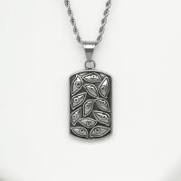 Stainless Steel Pendants, 316L Stainless Steel, fashion jewelry & for man, original color, 25x45mm, Sold By PC