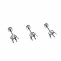 Stainless Steel Earring Stud Component 304 Stainless Steel DIY & machine polishing original color Sold By Bag