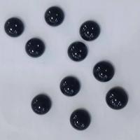 Cabochon en agate, agate noire, dôme, noire, 7.6-7.9x4.4mm, Vendu par PC
