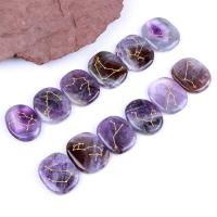 Fashion Decoration, Gemstone, different styles for choice, more colors for choice, 45x35x7mm, Sold By Set