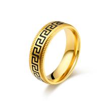 Vinger Ring in edelstaal, 304 roestvrij staal, uniseks & verschillende grootte voor keus & zwart maken, meer kleuren voor de keuze, 8mm, Gat:Ca 1.1mm, Maat:6-12, Verkocht door PC