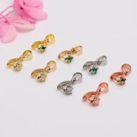 Brass Jewelry Bails high quality plated DIY & micro pave cubic zirconia Sold By Lot